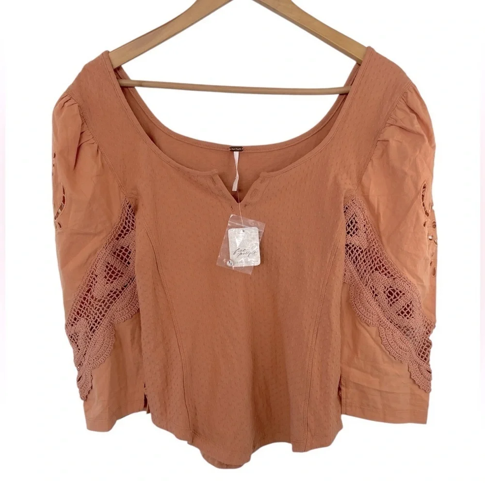 NWT Free People Brunch Date Crochet Lace Top